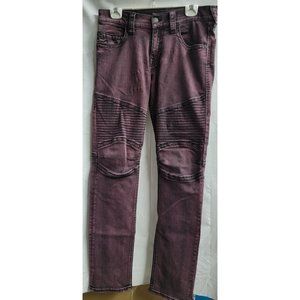 VTG True Religion Purple Moto Embroidered Jeans boho streetwear hipster hip hop